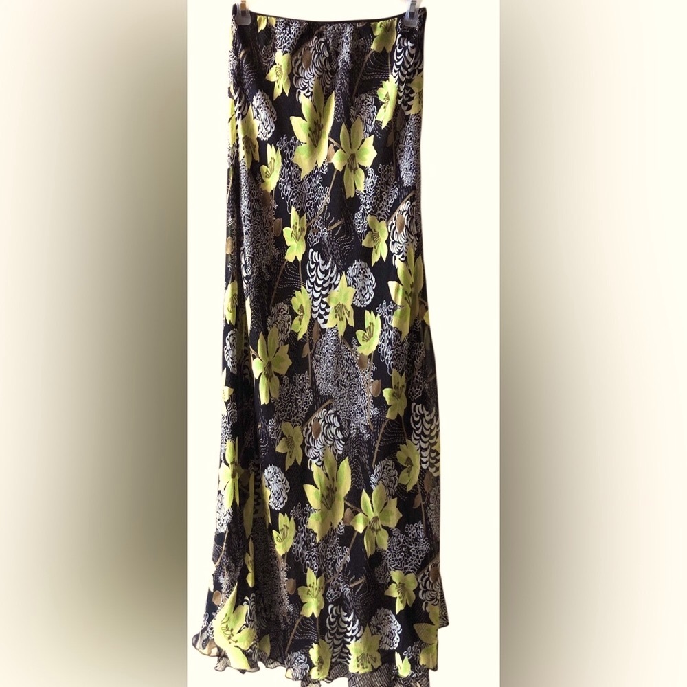 KRISHMA Reversible Tropical Geometric Print Maxi Skirt NWOT